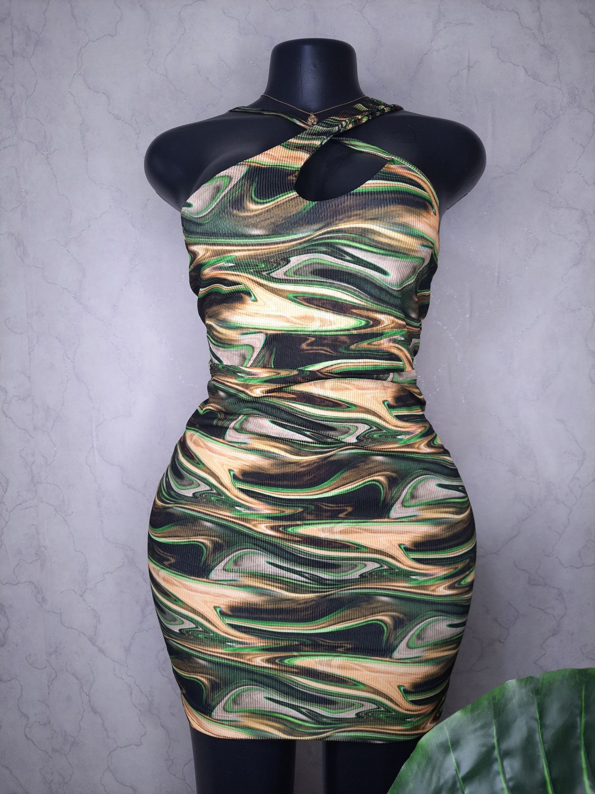 knee length dresses for ladies Faux Leather Mini Dress main image 0